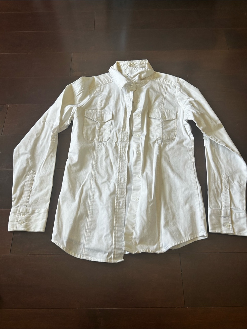 Weatherproof White Casual Button-Down Shirt